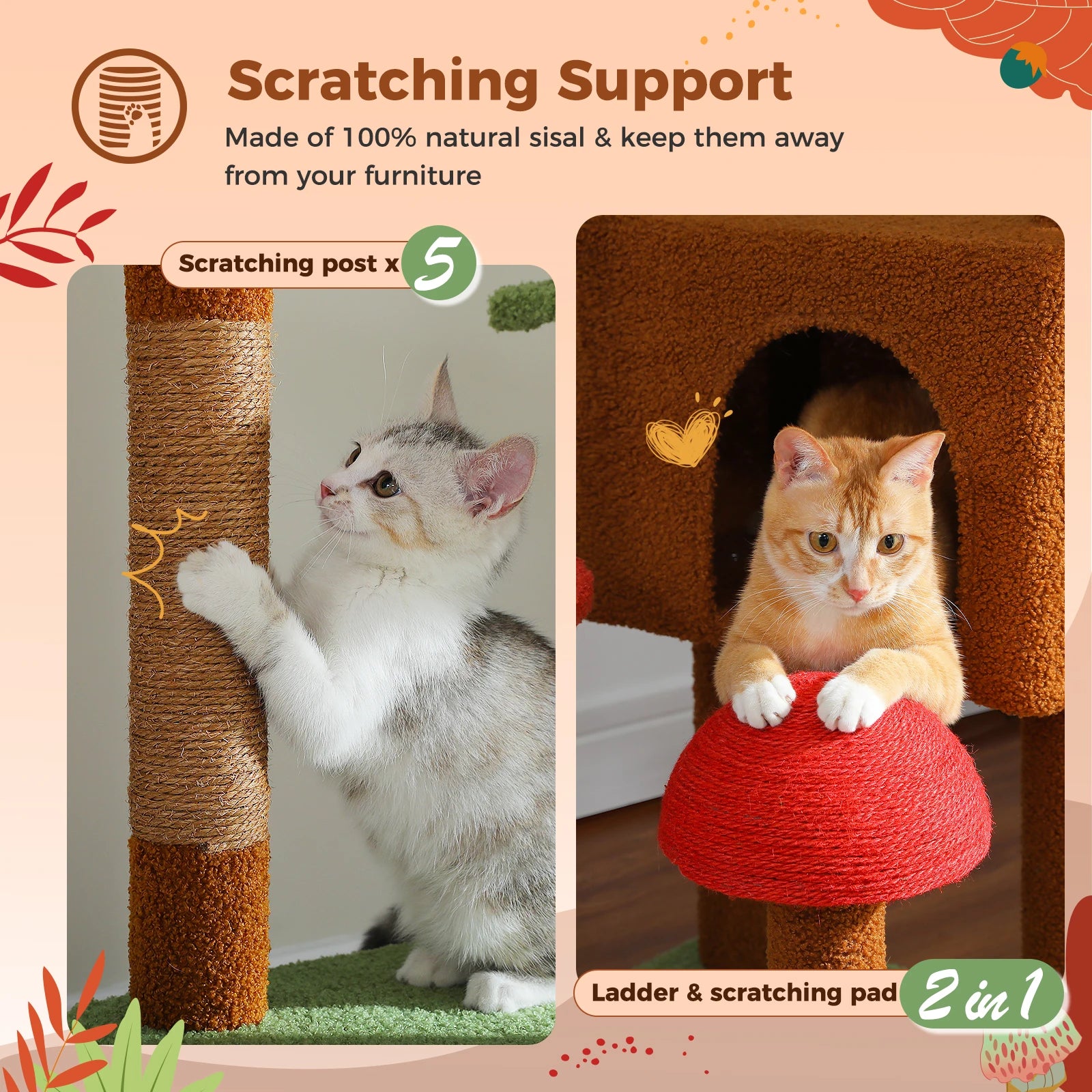 Zuffi Pets™ Floor-to-Ceiling Cactus Cat Tree