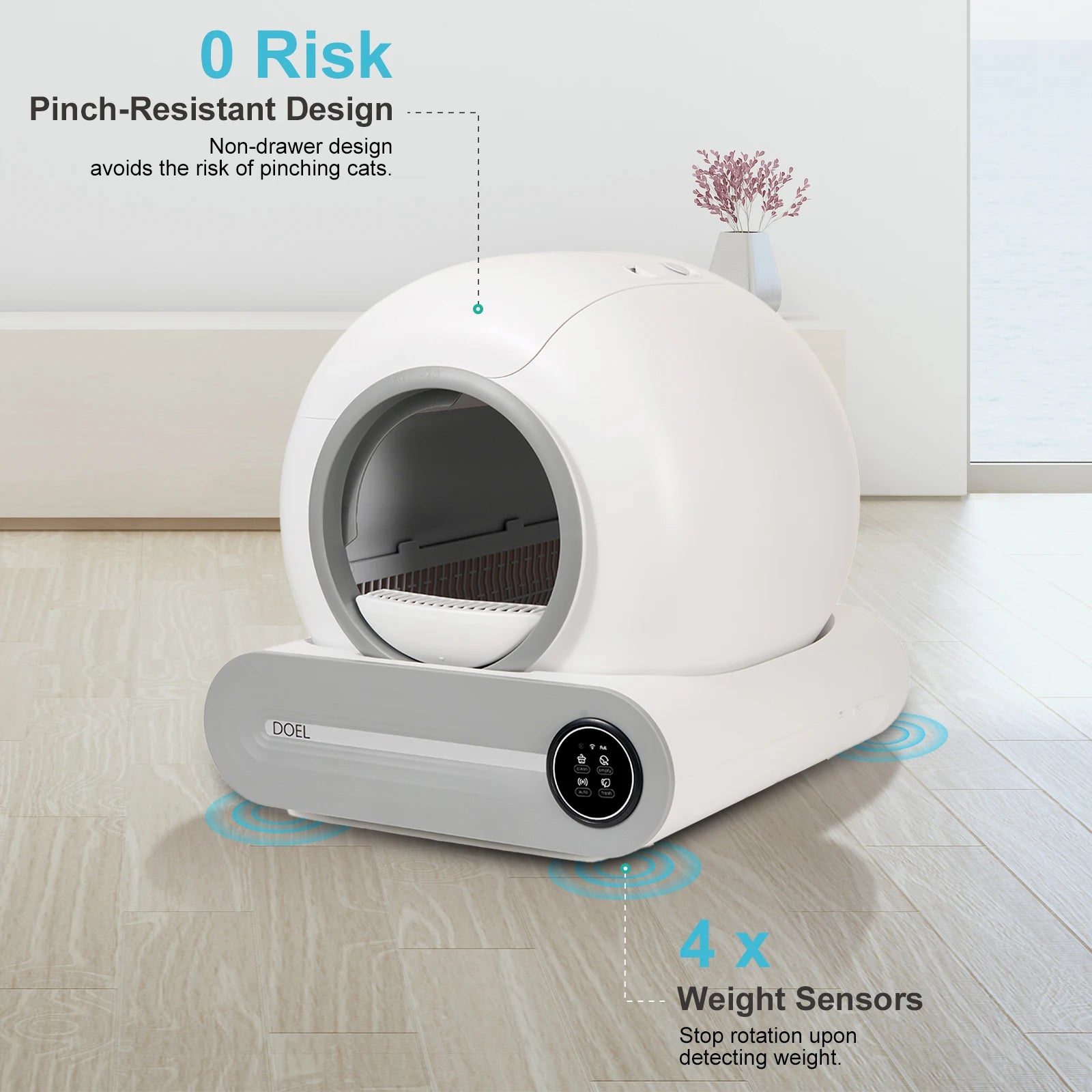 Zuffi Pets™ DOEL T25 Smart Self-Cleaning Litter Box
