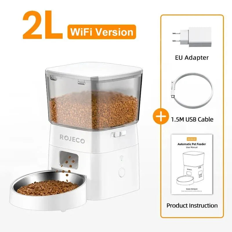 ROJECO Smart WiFi Pet Feeder 2L