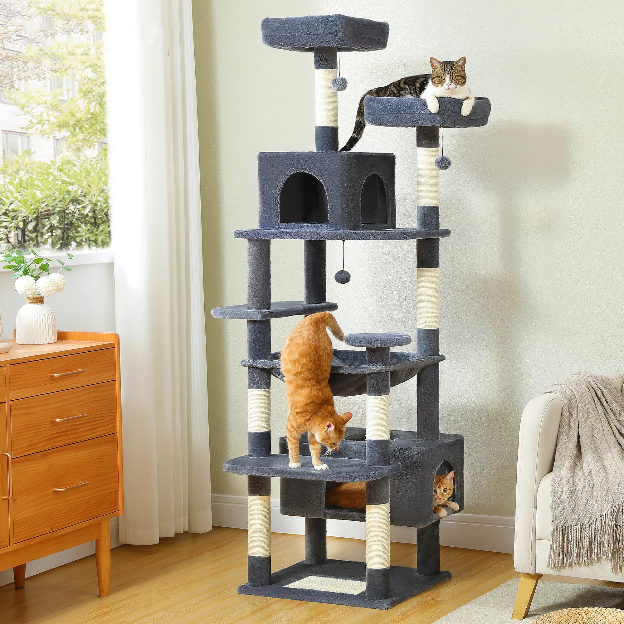 Zuffi Pets™ 184 CM Multi-Level Cat Tree