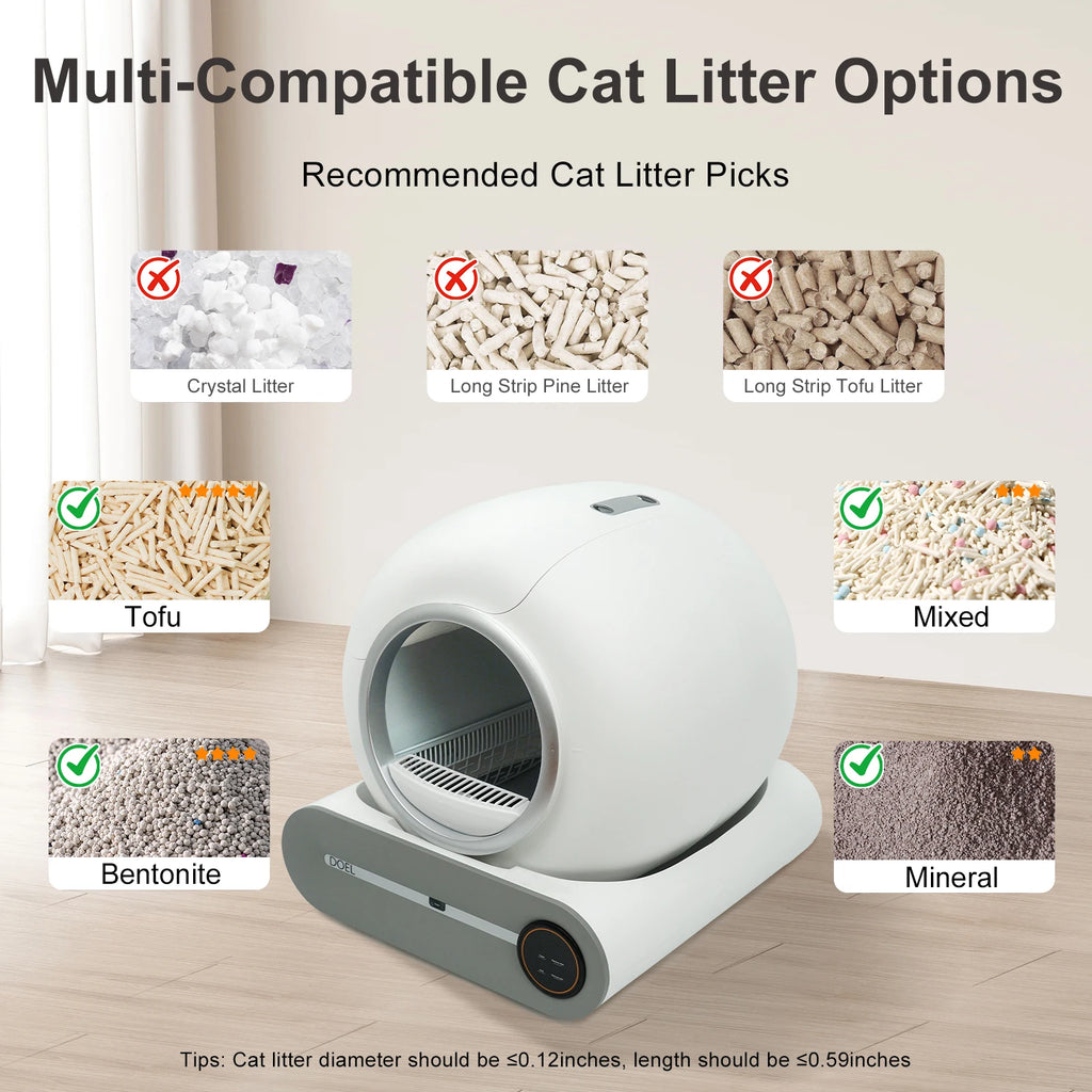 Zuffi Pets™ DOEL T25 Smart Self-Cleaning Litter Box