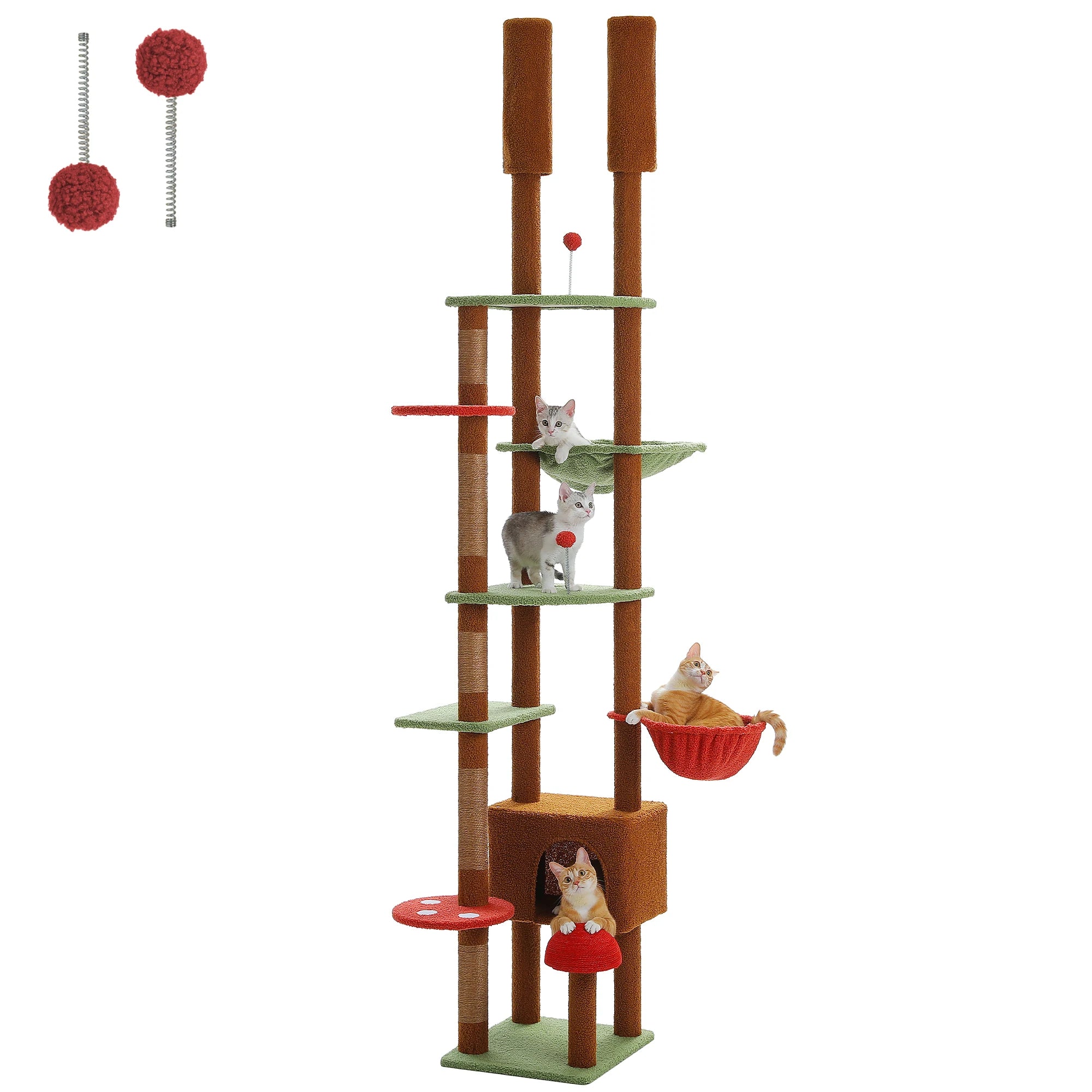 PETEPELA Cactus Cat Tower — Floor-to-Ceiling Cat Tree