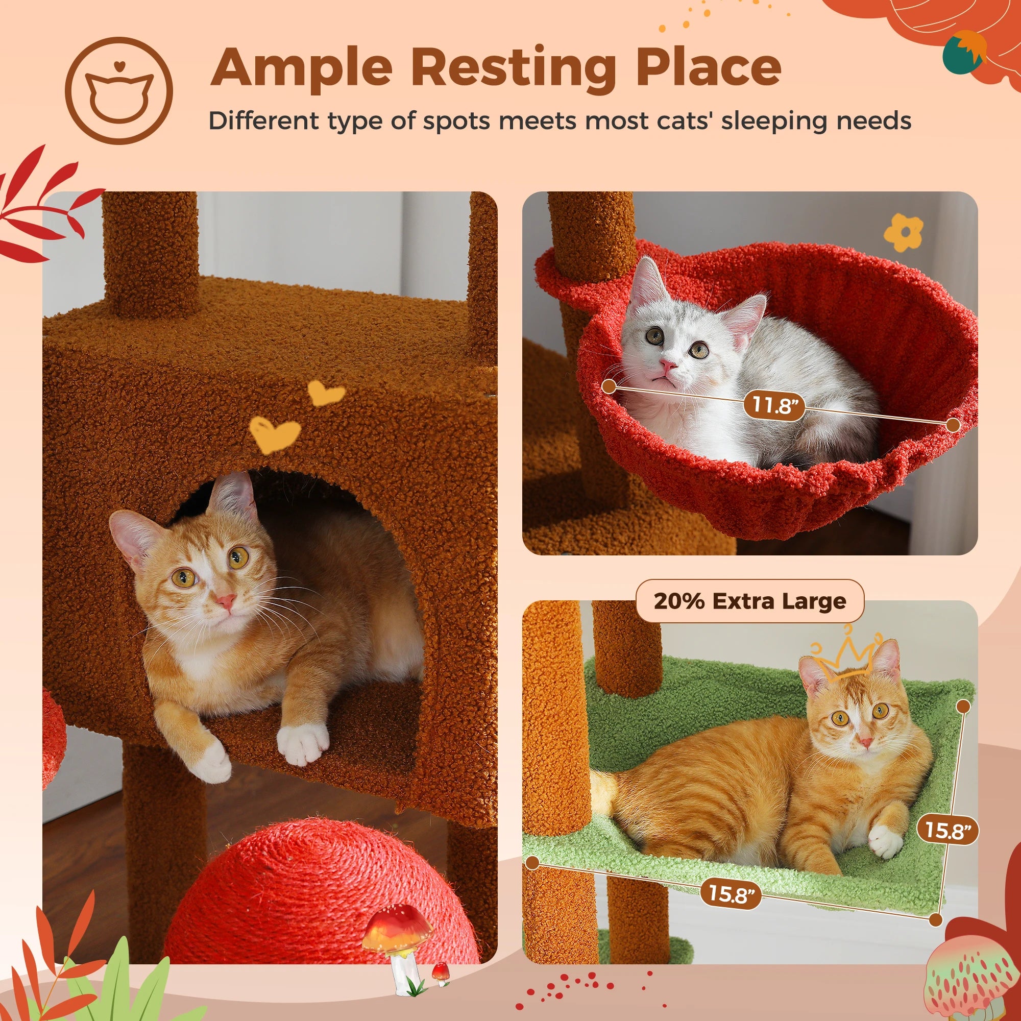 Zuffi Pets™ Floor-to-Ceiling Cactus Cat Tree