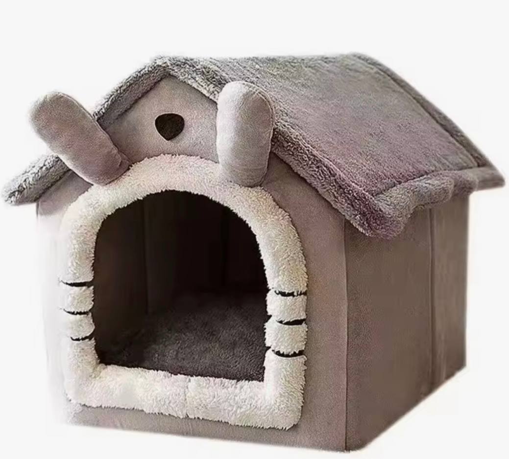 Luxury Foldable Pet Bed – Cozy Winter House for Dogs & Cats