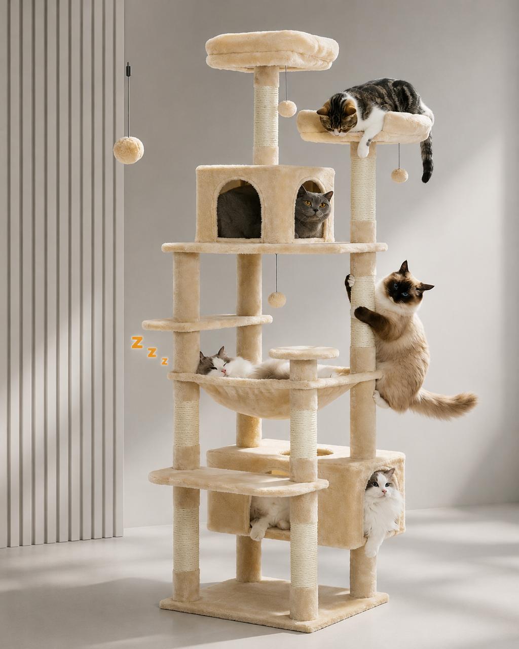 Zuffi Pets™ 184 CM Multi-Level Cat Tree